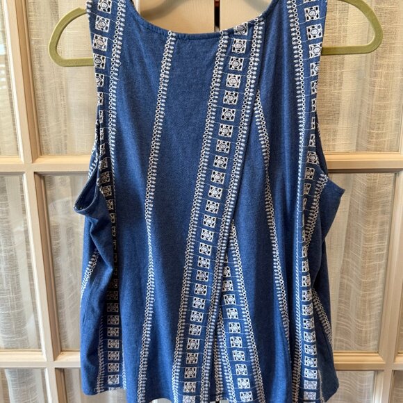 J. Jill Eyelet Tank Top with Split Back - Picture 3 of 3